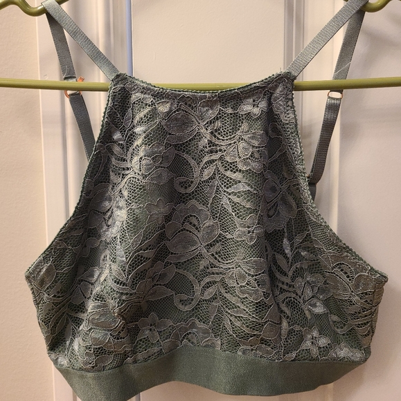 High Neck Convertible Lace Bralette - Picture 1 of 5